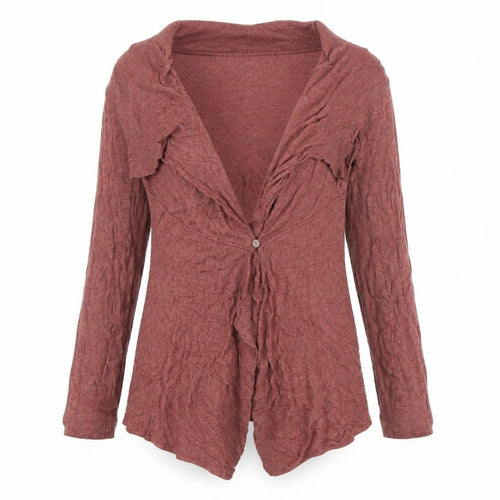 Sandwich Womens Brown V-Neck Long Sleeve Knit Cardigan Size M