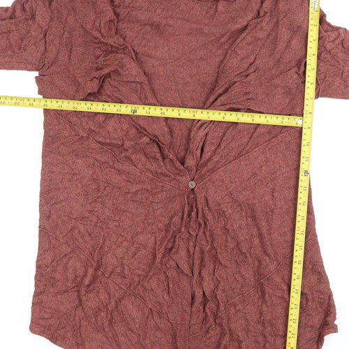 Sandwich Womens Brown V-Neck Long Sleeve Knit Cardigan Size M