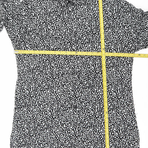 Missguided Women’s Black Animal Print Shirt Dress Size 14
