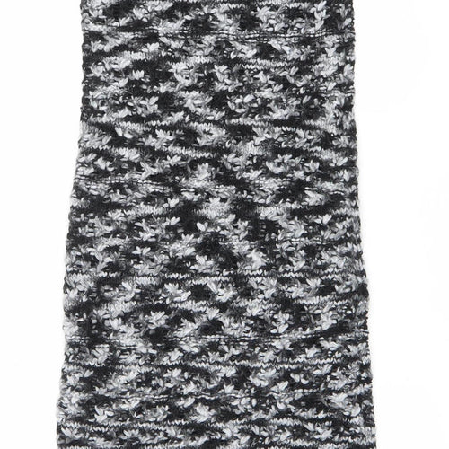 Zara Women’s Black Grey Knit Bodycon Dress Size 8 Sleeveless