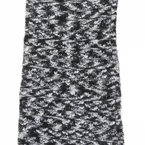Zara Women’s Black Grey Knit Bodycon Dress Size 8 Sleeveless
