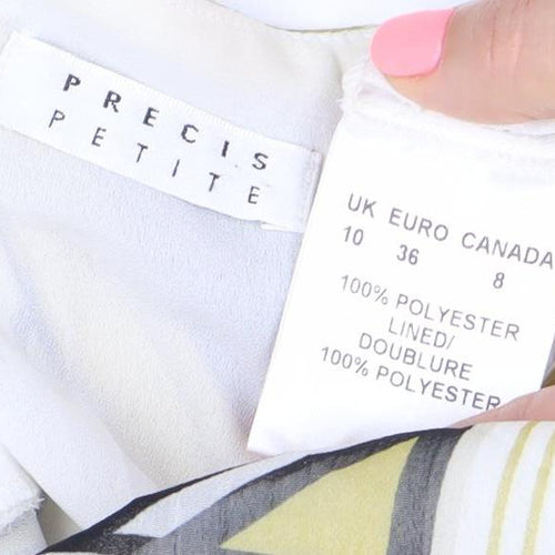 Precis Petite Women’s Multicoloured Geometric Pleated Skirt Size 10