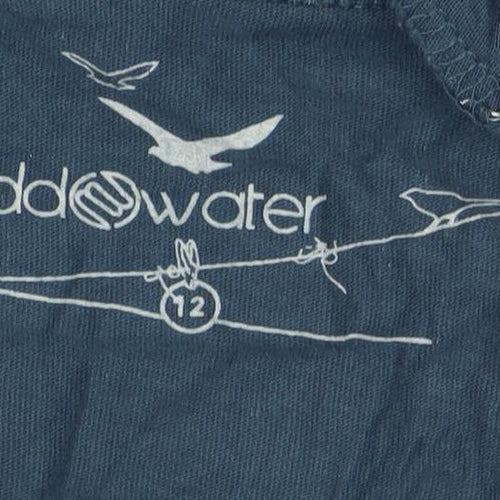 Mudd & Water Womens Blue Organic Cotton Tank Top Size 12 V-Neck