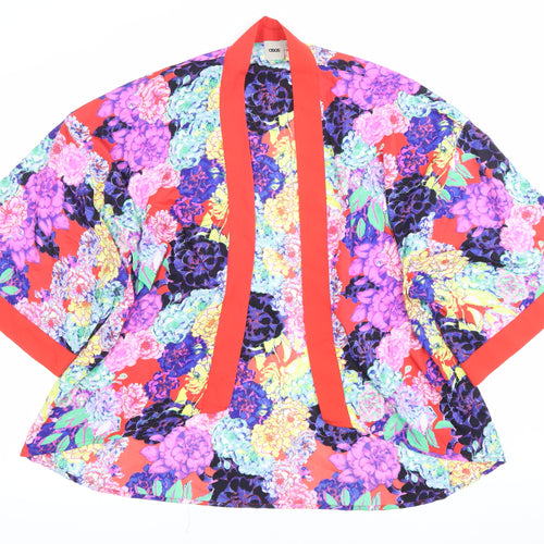 ASOS Womens Multicoloured Floral Kimono Sleeve Blouse UK 12