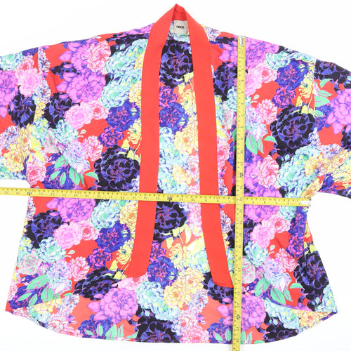 ASOS Womens Multicoloured Floral Kimono Sleeve Blouse UK 12