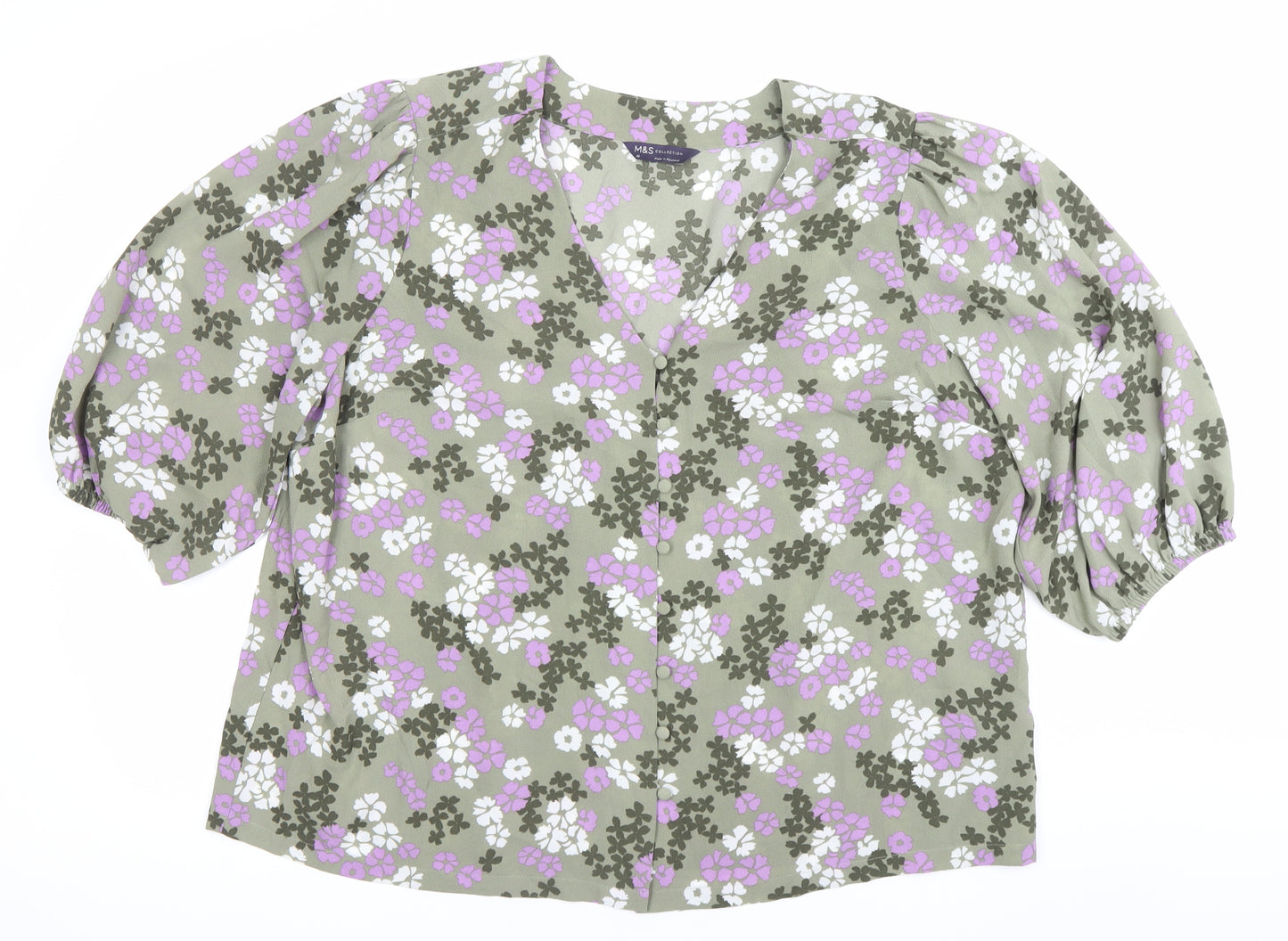 Marks and Spencer Women’s Multicoloured Floral Blouse Size 22