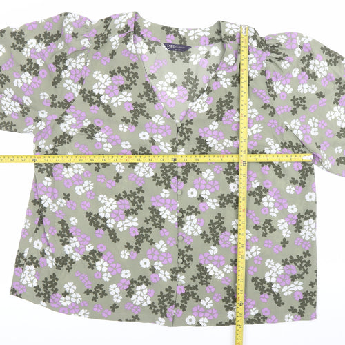 Marks and Spencer Women’s Multicoloured Floral Blouse Size 22