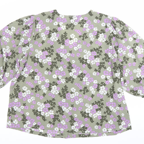 Marks and Spencer Women’s Multicoloured Floral Blouse Size 22