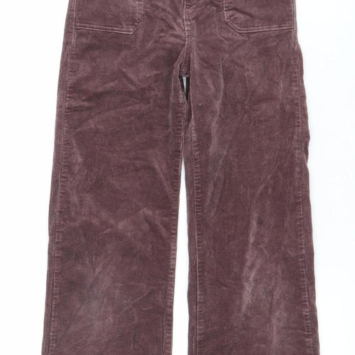 Marks and Spencer Girls Brown Corduroy Cargo Trousers Size 9 Years