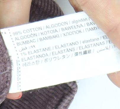 Marks and Spencer Girls Brown Corduroy Cargo Trousers Size 9 Years