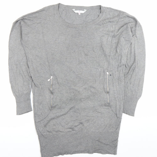 Jasper Conran Women’s Grey Tunic Jumper Size 12 Long Sleeve Knit