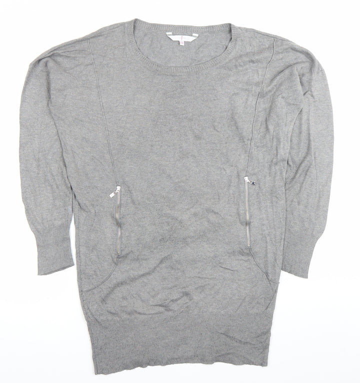 Jasper Conran Women’s Grey Tunic Jumper Size 12 Long Sleeve Knit