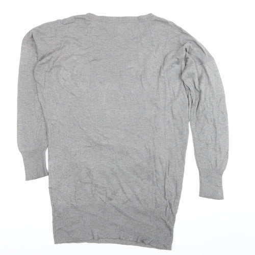 Jasper Conran Women’s Grey Tunic Jumper Size 12 Long Sleeve Knit