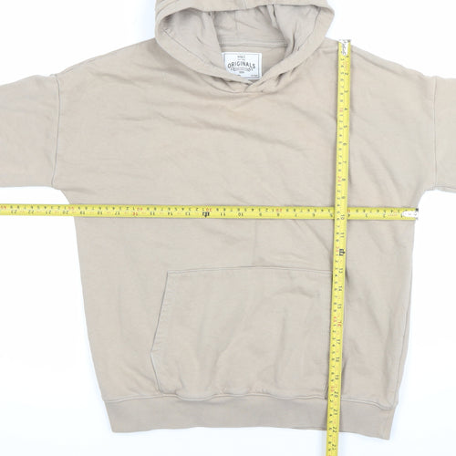 Marks and Spencer Boys Beige Pullover Hoodie 12-13 Years Regular Fit