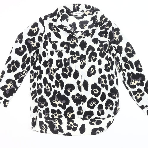 Voyelles Women’s Multicoloured Leopard Print Button-Up Shirt Size S