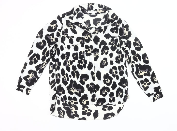 Voyelles Women’s Multicoloured Leopard Print Button-Up Shirt Size S