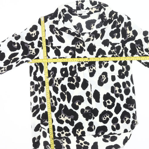 Voyelles Women’s Multicoloured Leopard Print Button-Up Shirt Size S