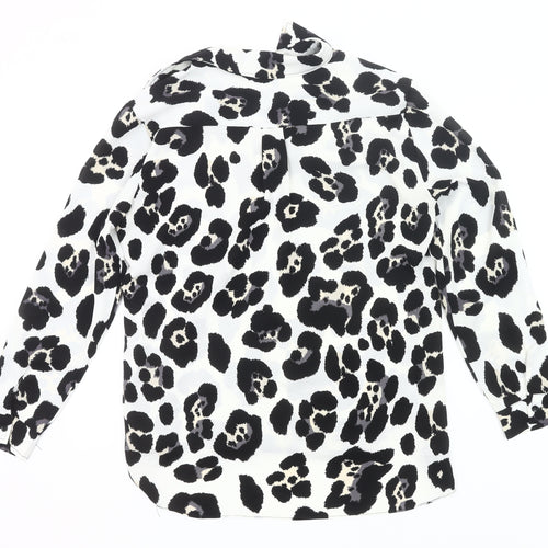 Voyelles Women’s Multicoloured Leopard Print Button-Up Shirt Size S