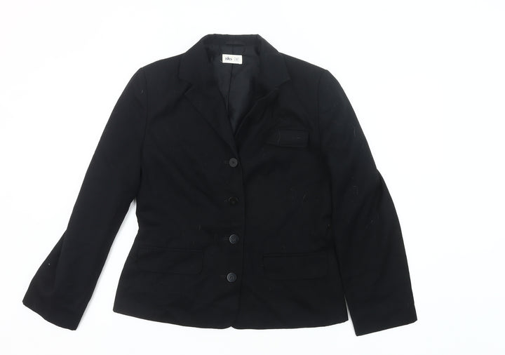 BHS Women Black Size 12 Blazer Jacket Classic Workwear