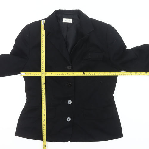 BHS Women Black Size 12 Blazer Jacket Classic Workwear