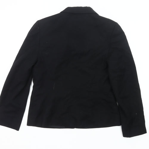 BHS Women Black Size 12 Blazer Jacket Classic Workwear