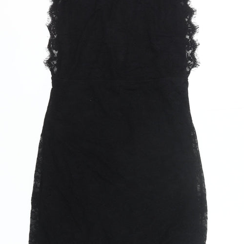 H&M Divided Women’s Black Lace Sheath Dress Size 12 Party Cocktail