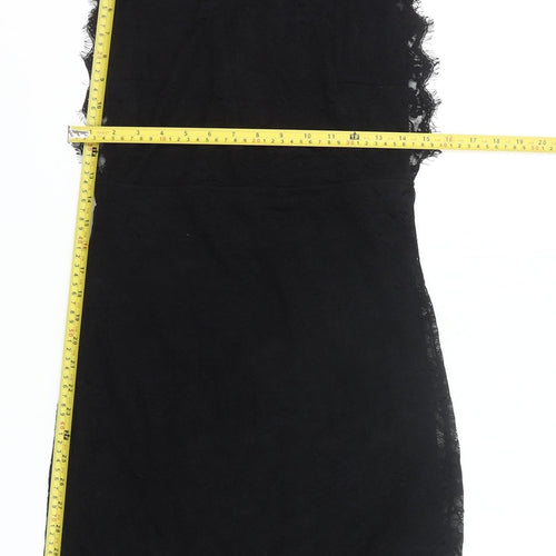H&M Divided Women’s Black Lace Sheath Dress Size 12 Party Cocktail