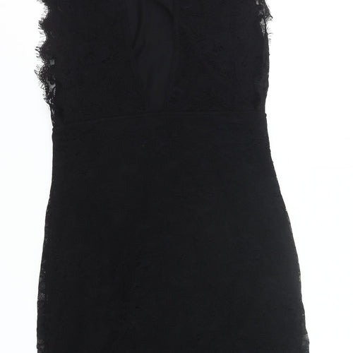 H&M Divided Women’s Black Lace Sheath Dress Size 12 Party Cocktail