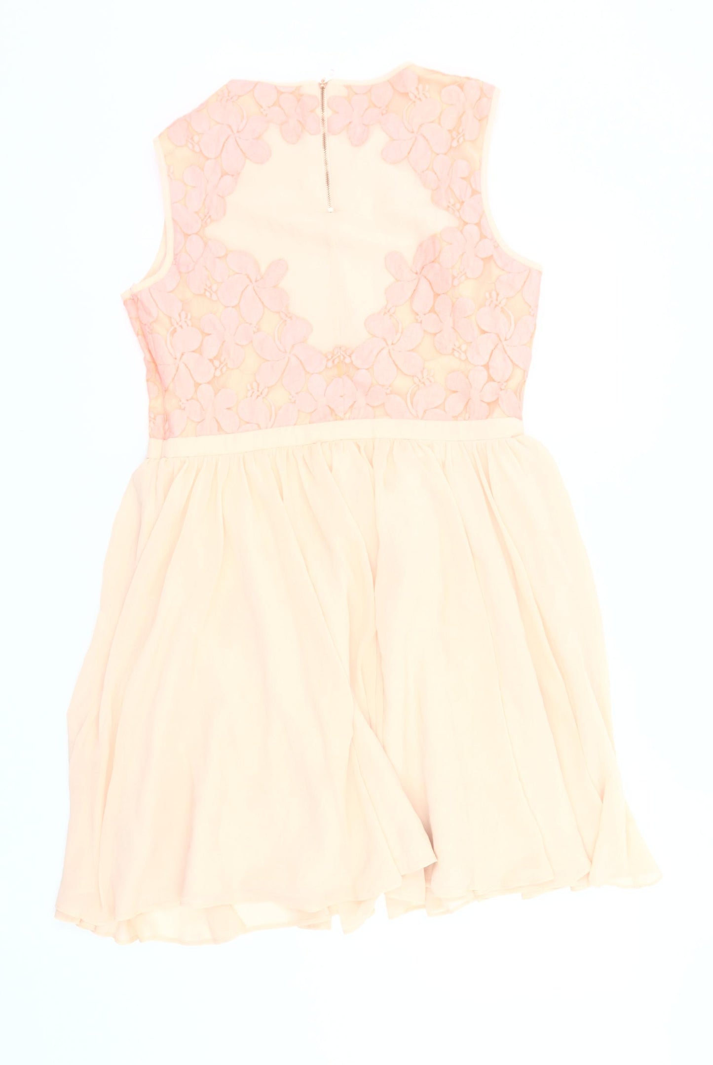 Ted Baker Women’s Beige Floral A-Line Dress Size 14 Sleeveless Party