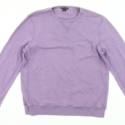 Whistles Womens Purple Cotton Crew Neck Sweatshirt M