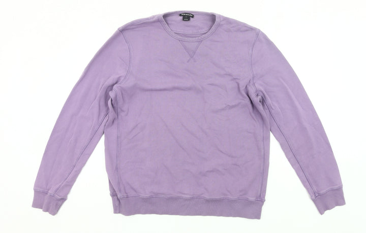 Whistles Womens Purple Cotton Crew Neck Sweatshirt M