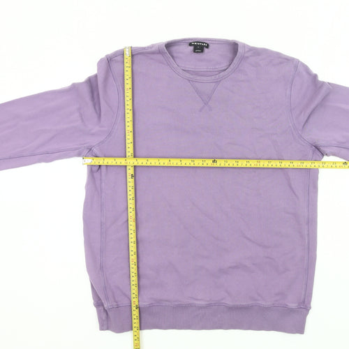 Whistles Womens Purple Cotton Crew Neck Sweatshirt M