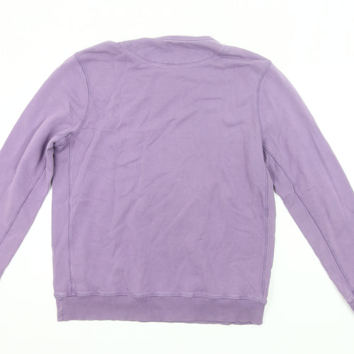 Whistles Womens Purple Cotton Crew Neck Sweatshirt M