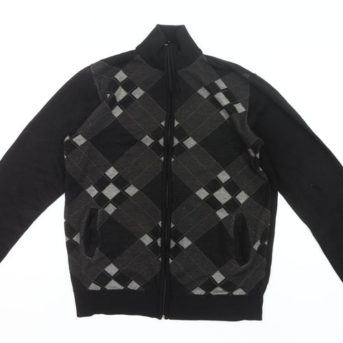Smith & Taylor Men’s Black XL Argyle Full Zip Jumper