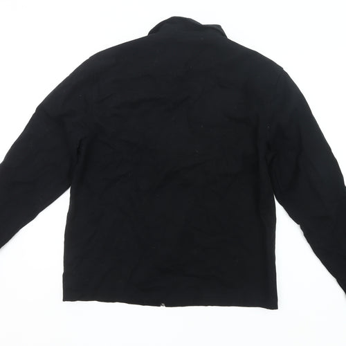 Primark Men’s Black Cotton Casual Zip Jacket Size S Regular Fit