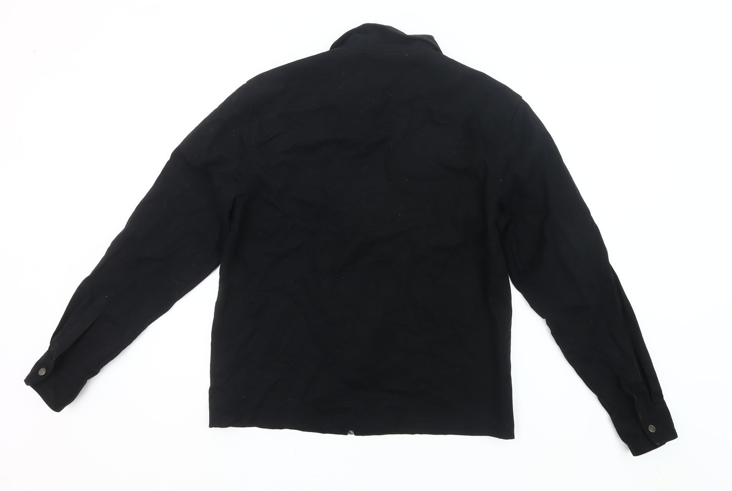 Primark Men’s Black Cotton Casual Zip Jacket Size S Regular Fit