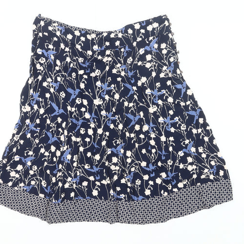 RJR John Rocha Women’s Blue Floral A-Line Viscose Skirt Size 14