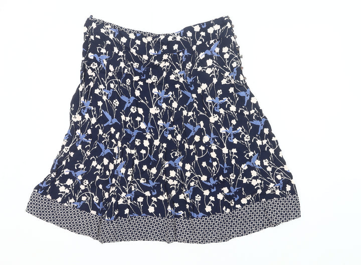 RJR John Rocha Women’s Blue Floral A-Line Viscose Skirt Size 14