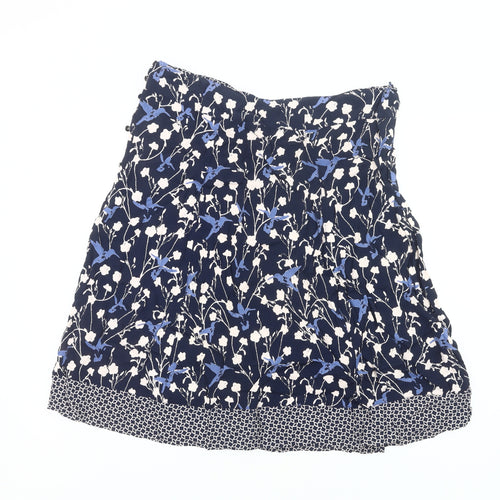 RJR John Rocha Women’s Blue Floral A-Line Viscose Skirt Size 14