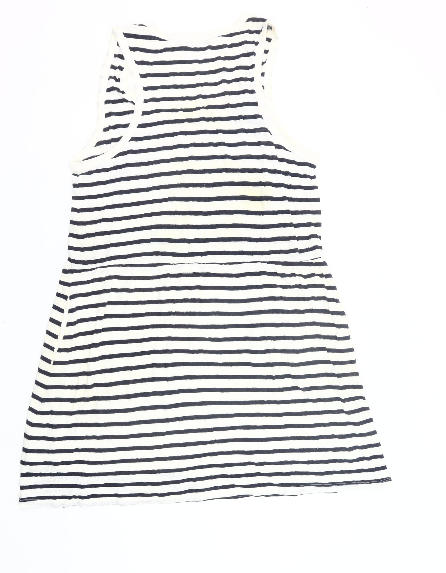 GAP Women’s XL Black White Striped Tank Dress Linen Cotton