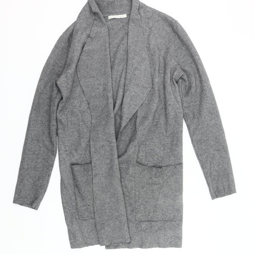 Tatuum Womens Grey Knit Cardigan S Long Sleeve Open Front