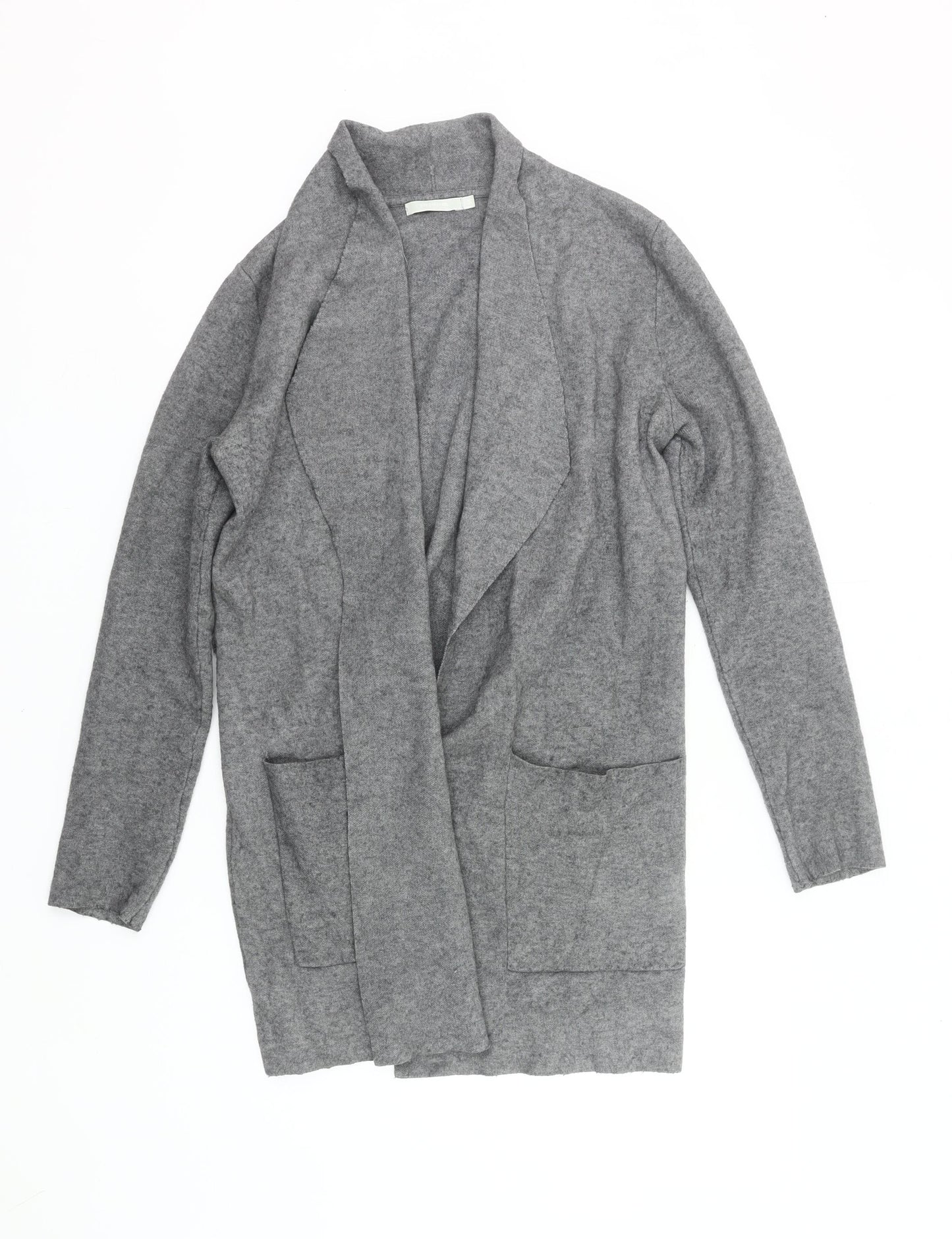 Tatuum Womens Grey Knit Cardigan S Long Sleeve Open Front