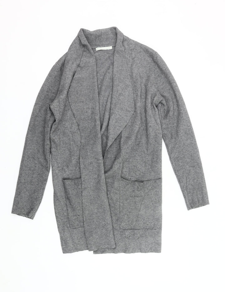 Tatuum Womens Grey Knit Cardigan S Long Sleeve Open Front