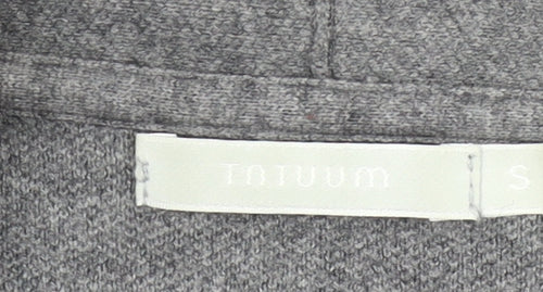 Tatuum Womens Grey Knit Cardigan S Long Sleeve Open Front
