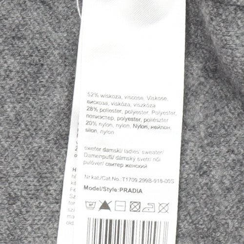 Tatuum Womens Grey Knit Cardigan S Long Sleeve Open Front