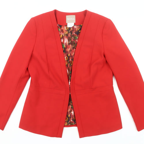 Mona Women’s Red Suit Jacket Size 14R Business Formal Blazer
