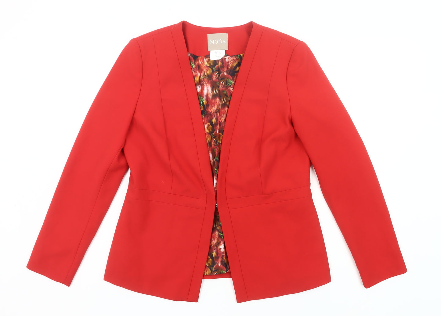 Mona Women’s Red Suit Jacket Size 14R Business Formal Blazer