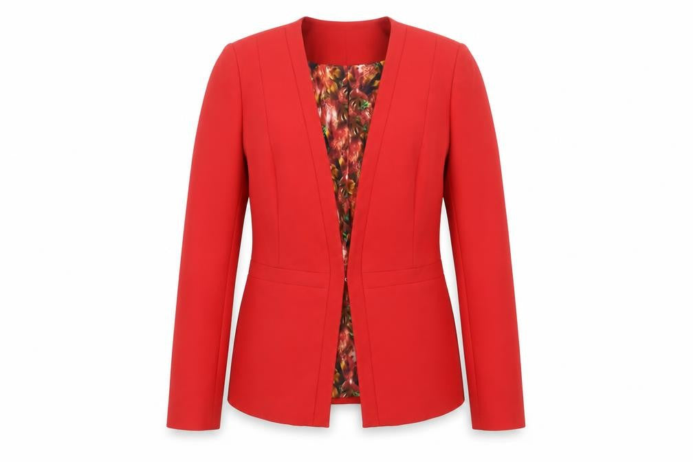 Mona Women’s Red Suit Jacket Size 14R Business Formal Blazer