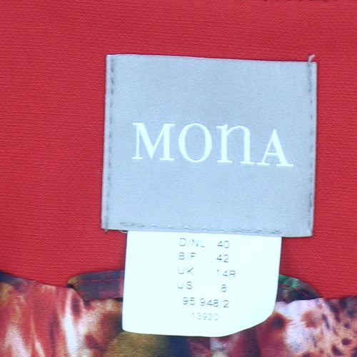 Mona Women’s Red Suit Jacket Size 14R Business Formal Blazer