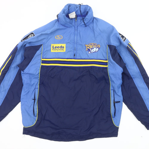 ISC Leeds Rhinos Men’s Blue Small Rugby Windbreaker Jacket